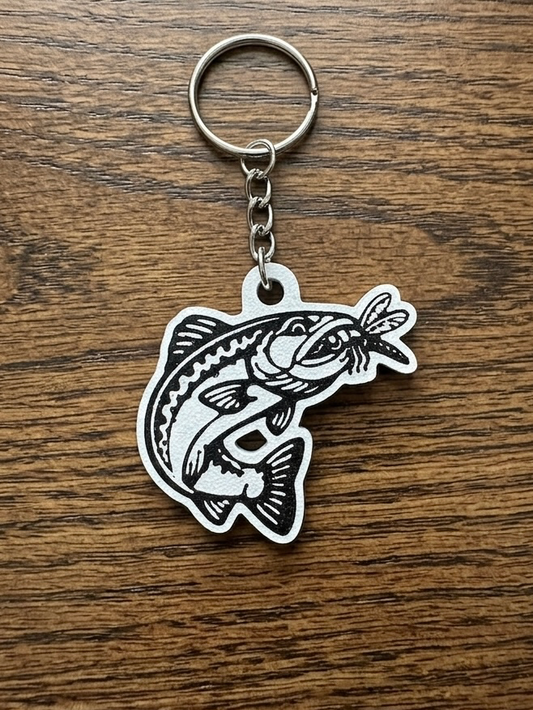 Eating Trout Keychain